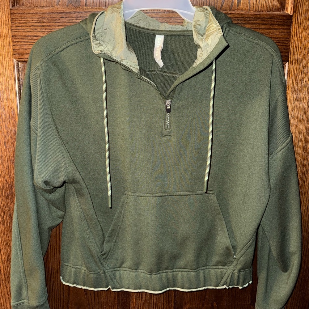 Athleta Green Hooded Sweatshirt